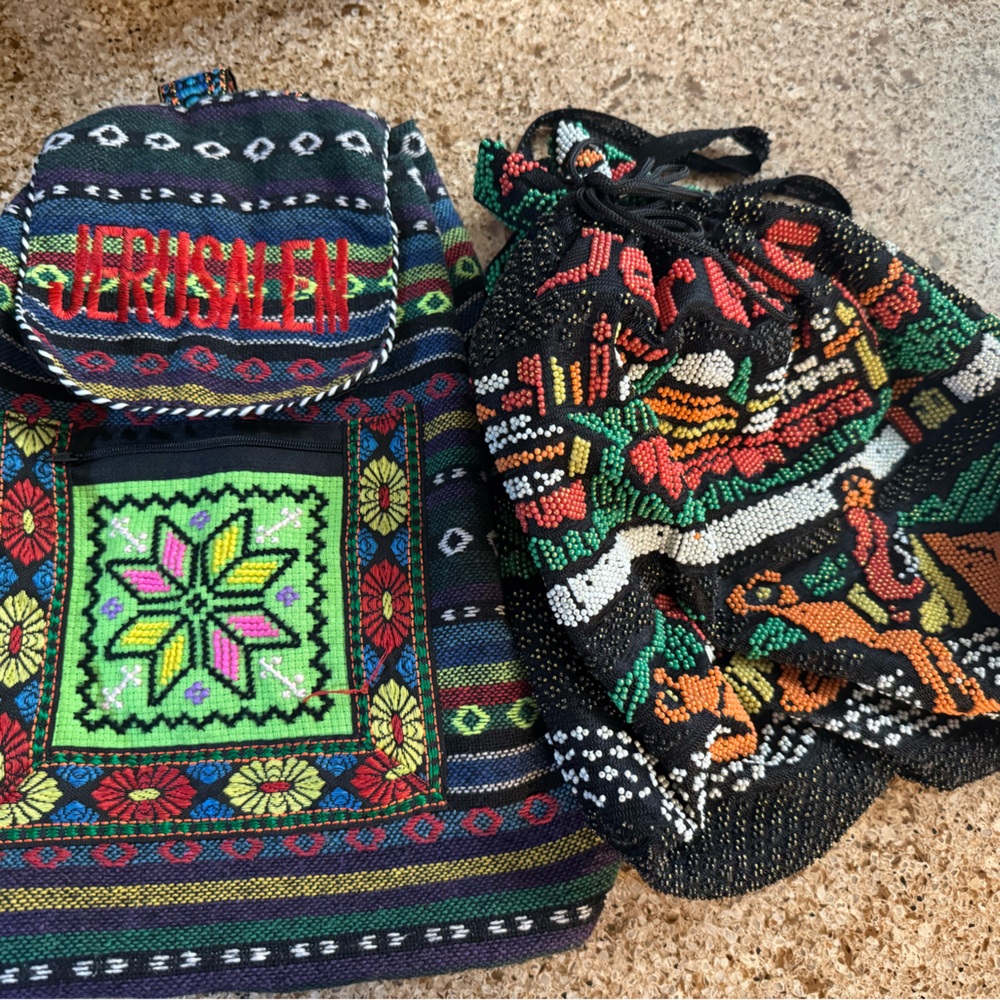 Bohemian Style Jerusalem Drawstring Bags
